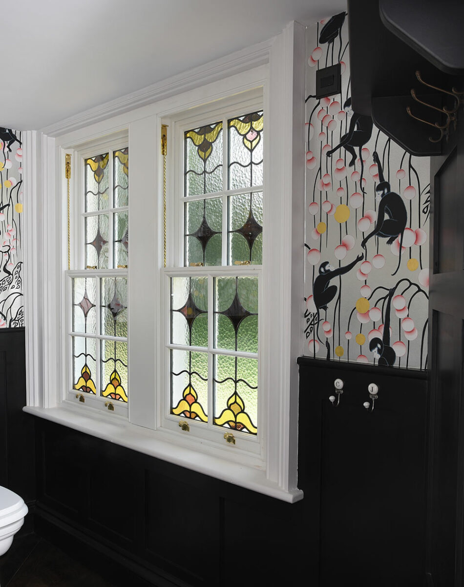 Timber Sash Windows With Bespoke Stained Glass Designs
