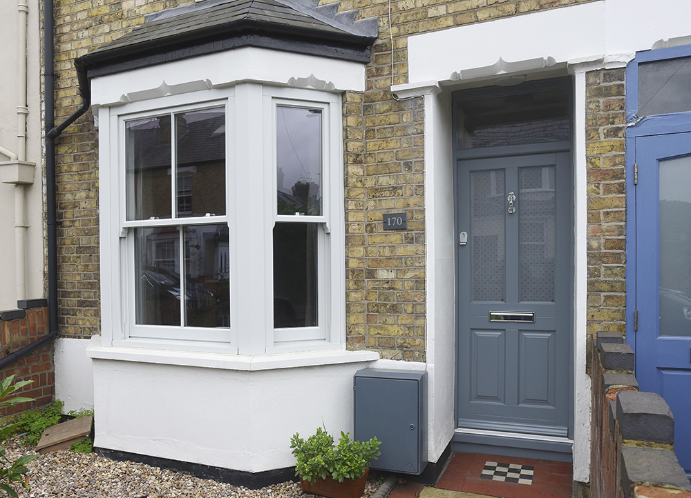 Sash Windows Finished In Calm Grey