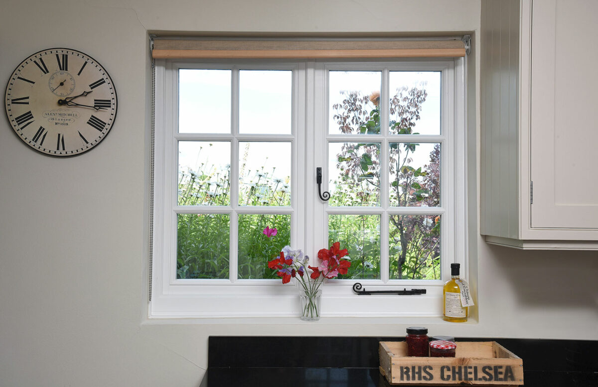Cottage Casement Windows With Black Monkeytail Ironmongery