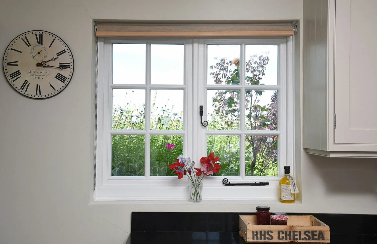 Cottage Casement Windows With Black Monkeytail Ironmongery