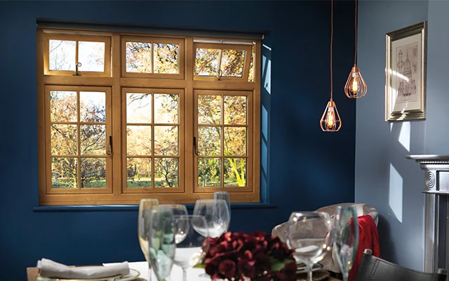 Flush Windows Internal Woodgrain Effect Finish