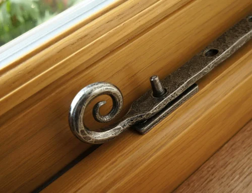 Timber Windows – Oak Stained Timber Windows with pewter Monkeytail pegstay