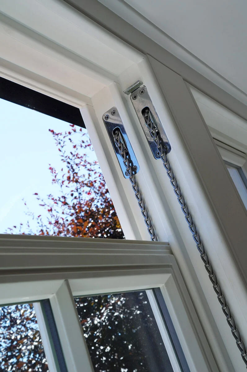 Timber Sash Window On Traditional Chains And Weights