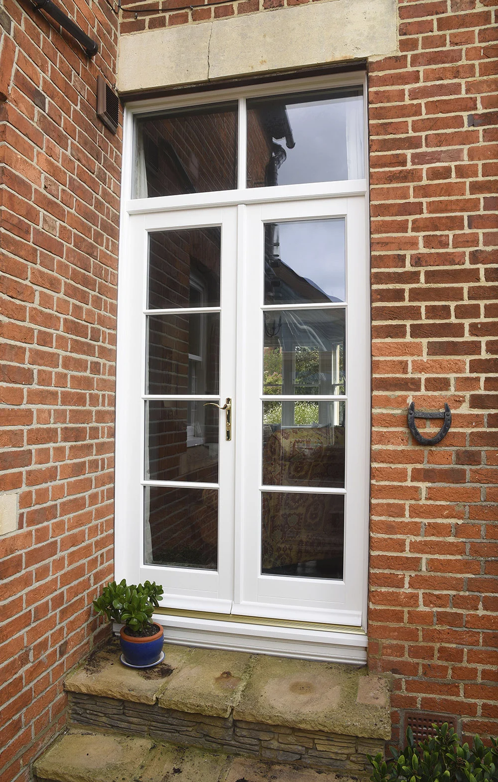 French-doors-with-toplight-finished-in-‘Off-White’-
